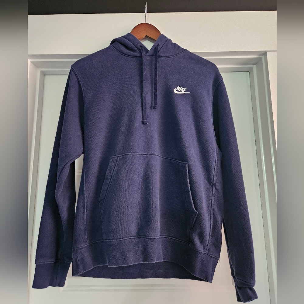 Nike Womens Hooded Sweatshirt Navy S - Picture 2 of 6